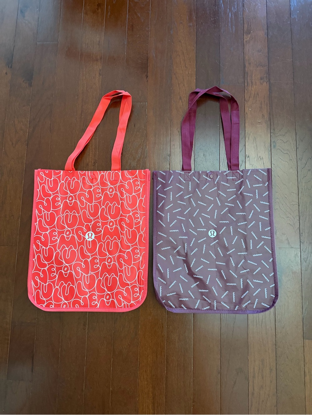 Two Large Lululemon Bags new red and purple
